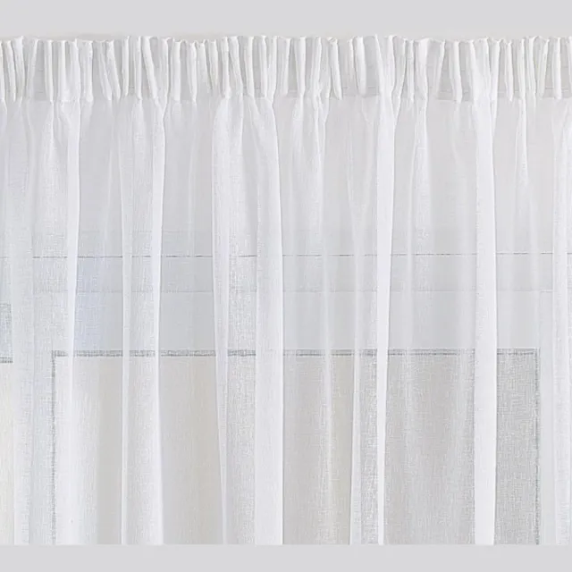 Unyqoos Witte gordijn met linnenlook voor een stijlvolle en lichte woning