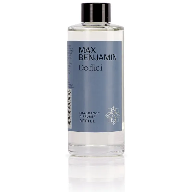 Max Benjamin geurstokjes Refill - Dodici - 150 ml zwart