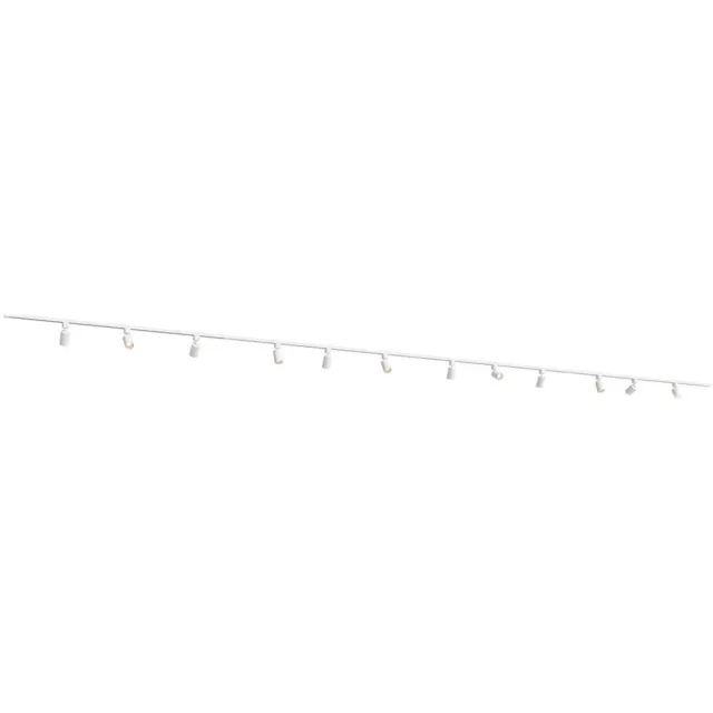 HOFTRONIC railverlichting pakket recht – 6 meter – 12x GU10 railspots 2700K warm wit – dimbaar – aluminium wit – IP20 – modulair – 230V – railverlichting woonkamer keuken