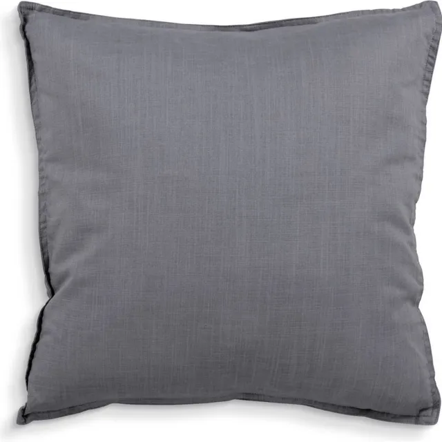 Walra Sierkussen Luxury Touch - 45x45 - Voor: 100% (slub) katoen, achter: 100% renforcé katoen en vulling polyester - Antraciet