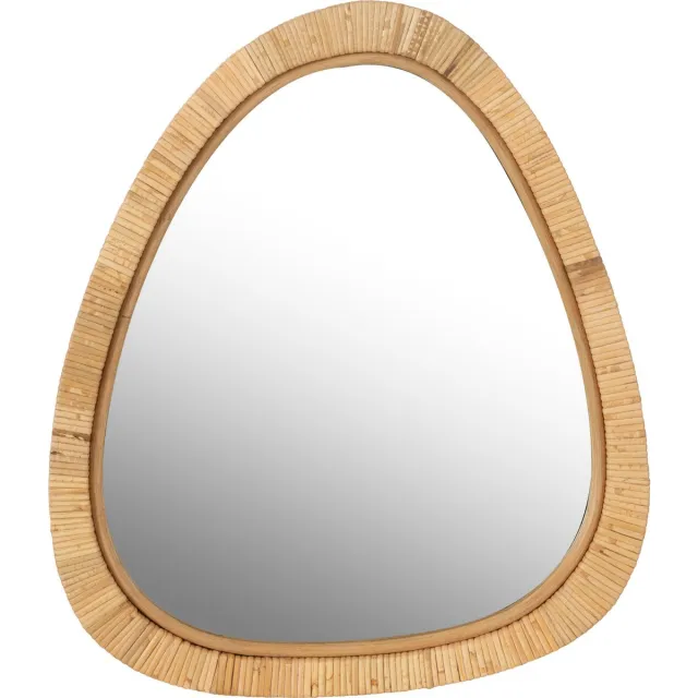 J-Line spiegel Paille - jute/glas - naturel - small - 54 x 46.5 cm