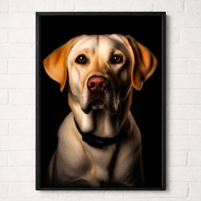 Kleurmedia Labrador Poster - Huisdieren Collectie - Dieren Posters - A1+ 61 x 91,5 cm Crème