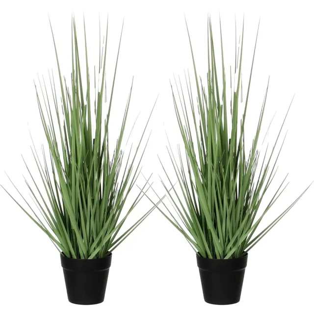 Mica Decorations 2 st - gras kunstplant - groen - H53 x D30 cm