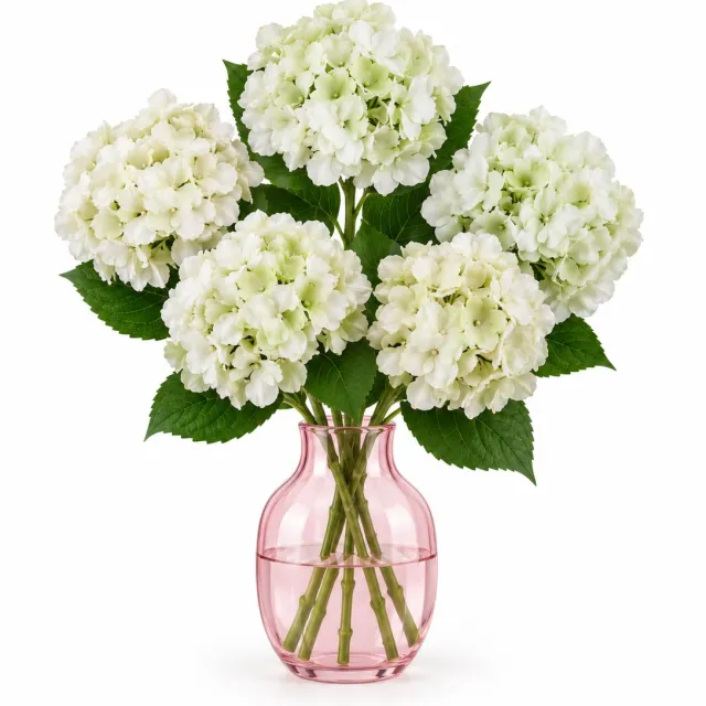House Doctor HDHydrangea Hortensia kunstbloem kunstboeket – Wit - 5 stuks