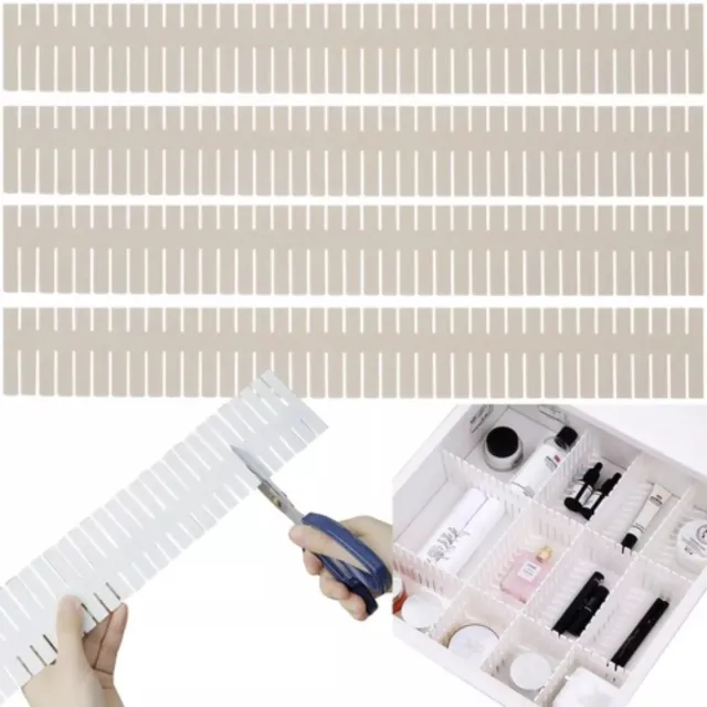 Ruhhy Lade-Organizer Separator Set - 4 Stuks - Maak Uw Lades Overzichtelijk en Georganiseerd Wit