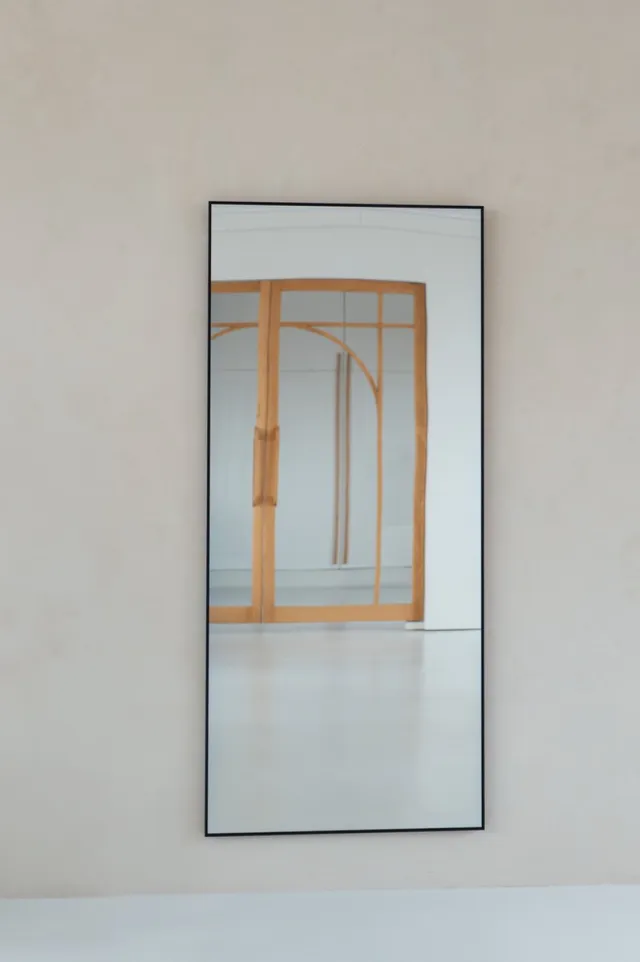 Nordic Style® Rechthoekige spiegel 180x80cm - Zwart - Scandinavische Spiegels - Vierkant - Pas spiegel - Staande spiegel - Kleedkamer spiegel - Pas