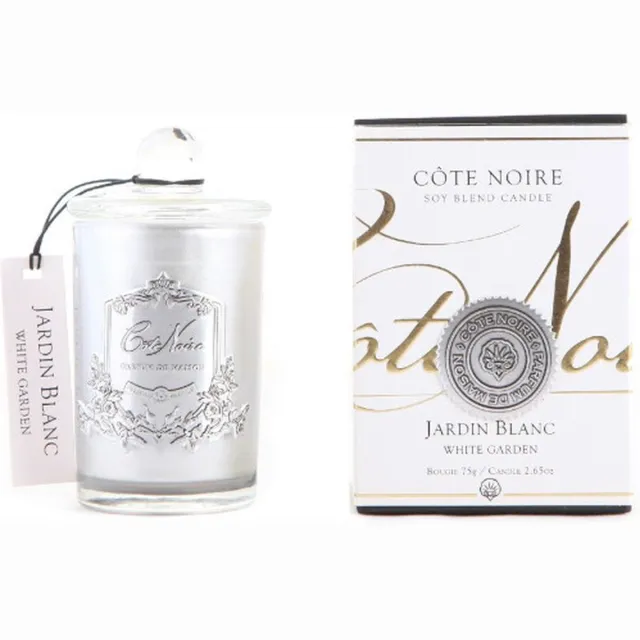 Cote Noire Geurkaars White Garden 75gr zilver - Cote Noire
