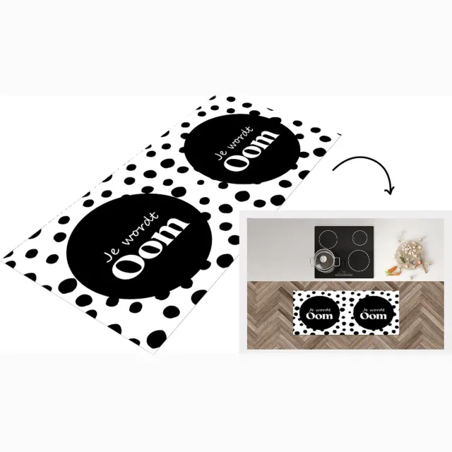 KitchenYeah Keukenloper - Loper keuken - 'Je wordt oom' - Quotes - Spreuken - Keukenloper vinyl Multicolor