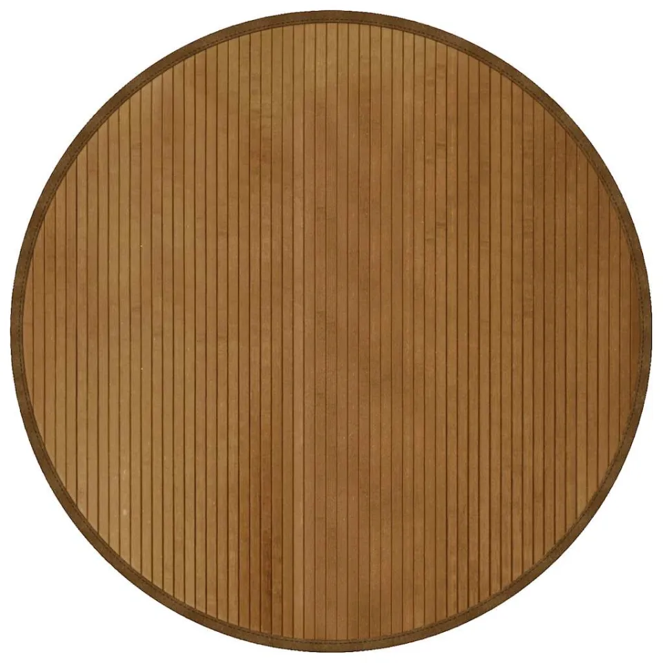 vidaXL Vloerkleed rond 100 cm bamboe bruin, foto 3