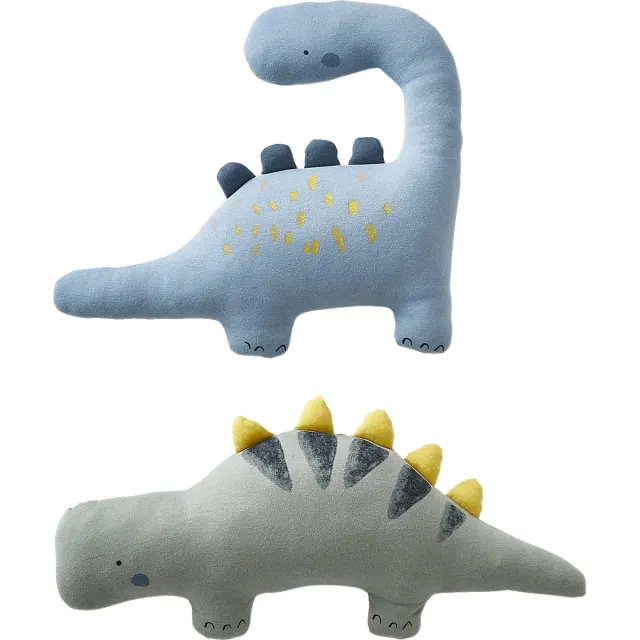 vertbaudet Set van 2 kussens PETIT DINO blauw / kaki