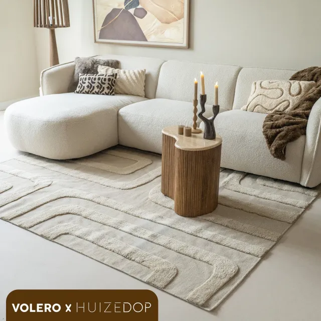 Studio Clarice Wollen vloerkleed - Judith Lines Greige - 200x290cm Grijs