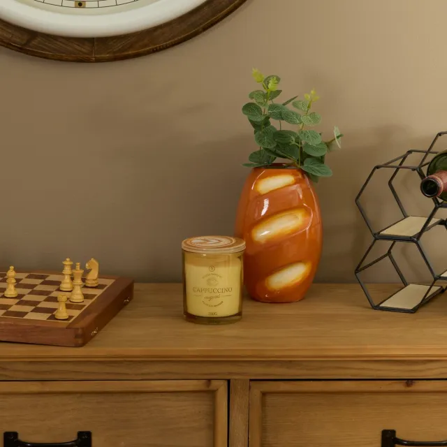 Atmosphera Fra Geurkaars in Glazen Pot - Ø9xH11cm - 279g - Brandtijd 46u - Cappuccino Beige