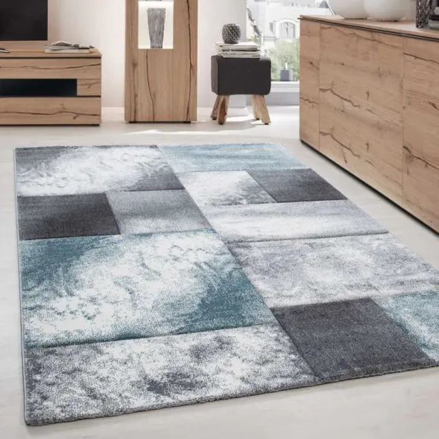 TapisTrend Designer tapijt Grijs-blauw-wit 120x170 cm Modern 3D- met contourgesneden design, Hawaii 1710