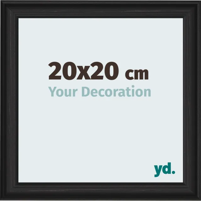 yd. Your Decoration - Fotolijst 20x20 cm - MDF - Zwart Houtnerf - Lazio