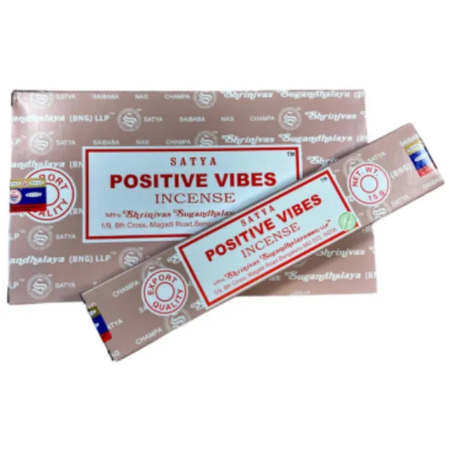 Yogi & Yogini Meditation Satya Positive Vibes - wierookstokjes - 12 doosjes van 15 gram Bonte kleuren