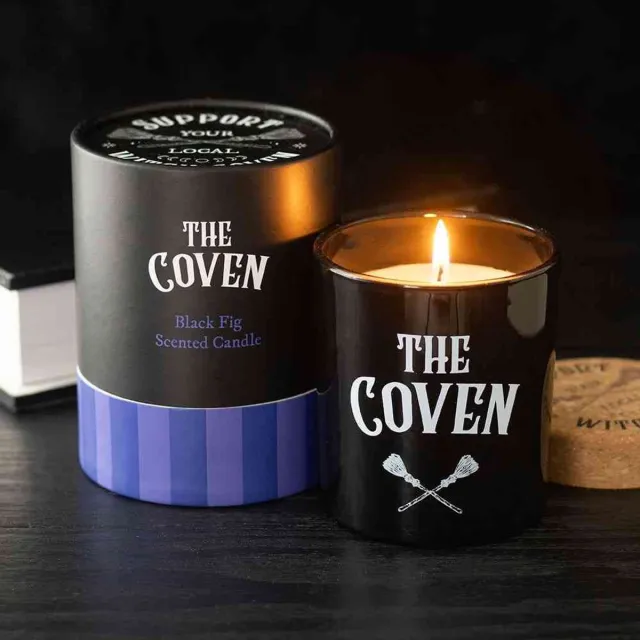 Something Different The Coven Black Fig Scented Glass Geurkaars - Zwart