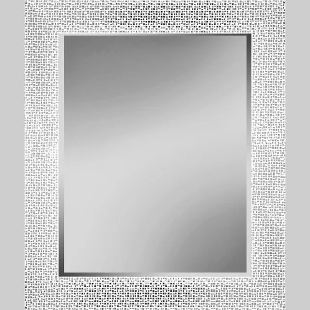 Damn Spiegel met facet 44x134 Zilver