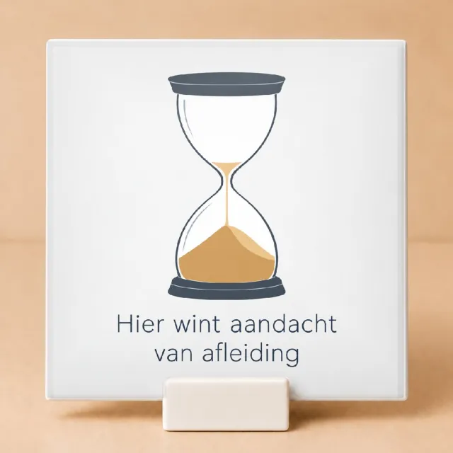 Bedruk King Vrolijke Meester van de telefoonvrije klas Tegel – Inspirerende Wanddecoratie voor Leraren en Docenten - 11 x 11 cm met houder Wit