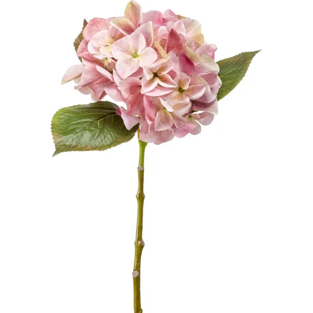 Natuurlijk Bloemen Kunstbloemen - Zijde Bloemen - Nep bloemen Luxe Bloemen - Hortensia 45 cm - Natuurlijk Bloemen Roze.