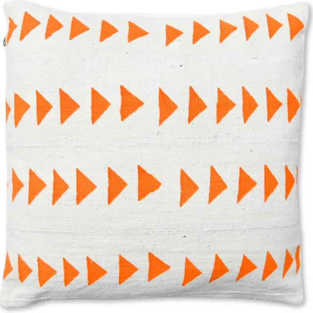 Poufs&Pillows Afrikaanse kussen - Bohemian stijl veelkleurig - Mudcloth stof - 40x40 cm Wit