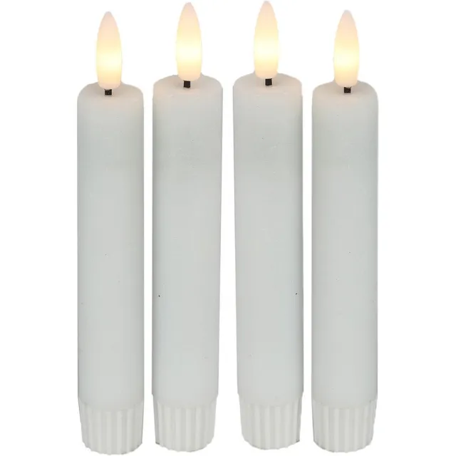 Countryfield Led dinerkaarsen - 4x st- wit -H15cm - afstandsbediening