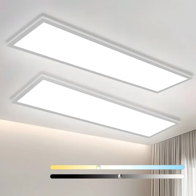 Oraymin 2x LED Plafondlamp 120x30 cm - 40W - Dimbaar met Remote - 3000-6500K Wit