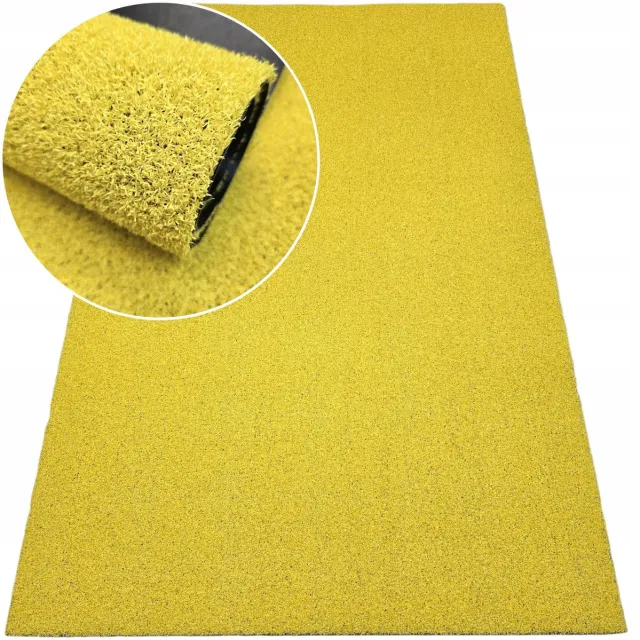 Nestor Gele balkonmat buiten 90x150cm - Antislip PVC-bodem Geel