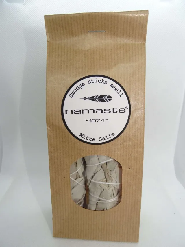 Namaste - Witte Salie Smudge Sticks (2x) - White Sage Wierook - 2 smudge sticks van 10cm