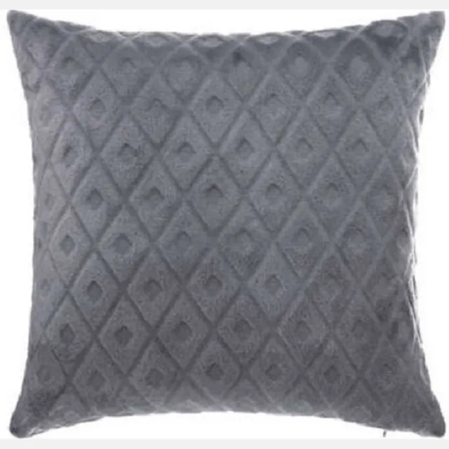 Atmosphera Créateur d'intérieur® Kissen Flan 3D Diamond Grey 40 x 40 cm Grijs
