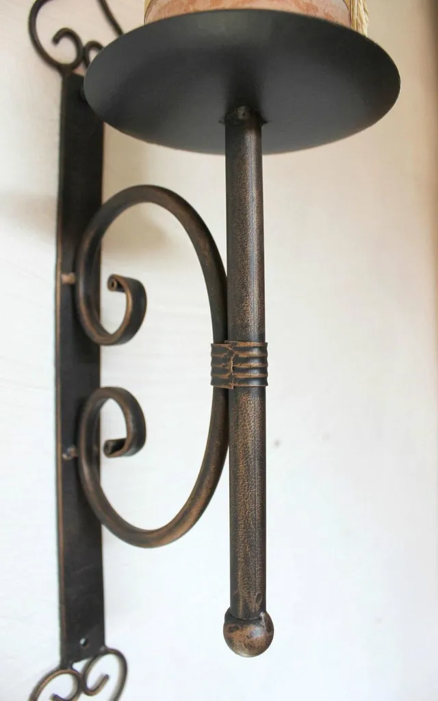 ‎DanDiBo Wandkandelaar - Zwart antiekbrons metaal - 41 cm