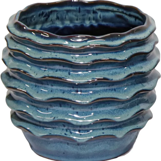 Mega Collections Pot golf boheme d23h17cm blauw