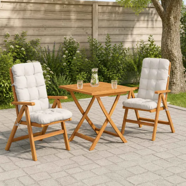 vidaXL 2-delige Hoogrug Kussen VIANEN 2 st 100% Polyester Wit