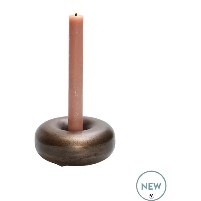 Vase The World Kandelaar Batavo | bronze | Metaal | Ø13 x H3 cm brons