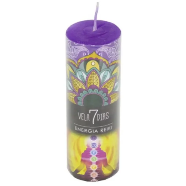 Something Different Reiki Kaars - 7 Dagen Kaars Paars