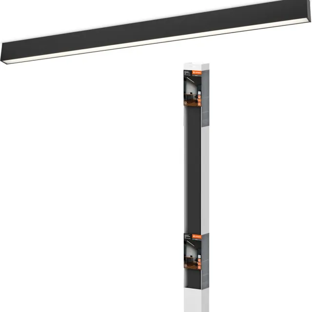 LEDVANCE Office Line Cuboid, vierkante kantoorplafondlamp, 30 W, 3100 lm, 4000 K, 840 koud wit, 3-traps dimbaar, zwart aluminium, IP20