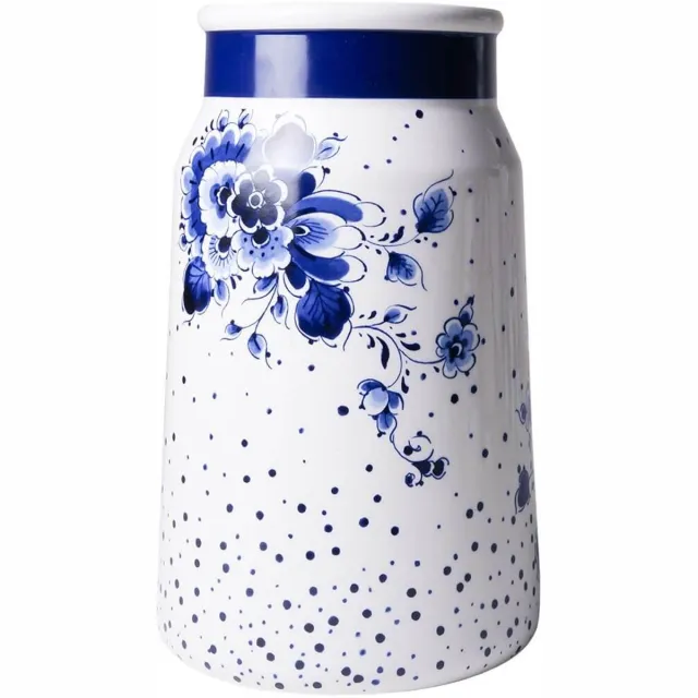 Heinen Delfts Blauw Melkbusvaas Blauwe Stip - Medium - Keramiek - 25,5 cm Delfts blauw