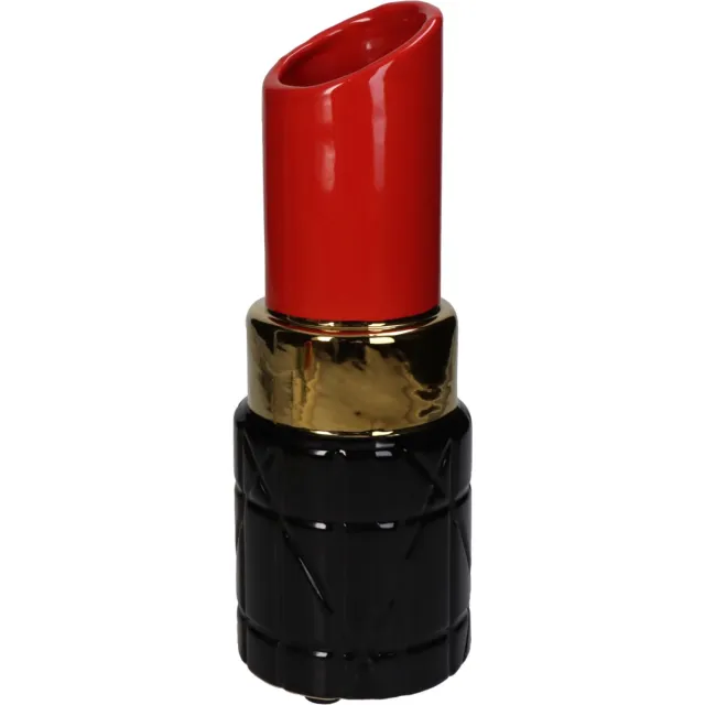 Melli Mello Vaas - Lipstick - Rood zwart, rood, goud
