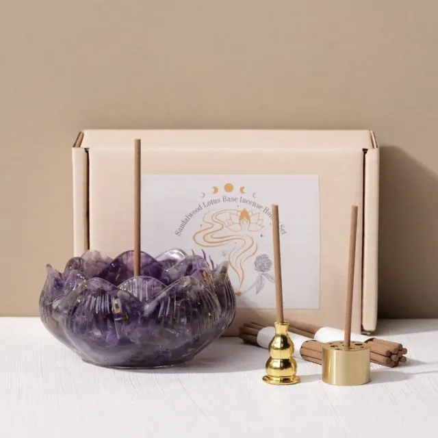 S4H Amethist Wierook Set – Innerlijke Wijsheid & Spirituele Bescherming