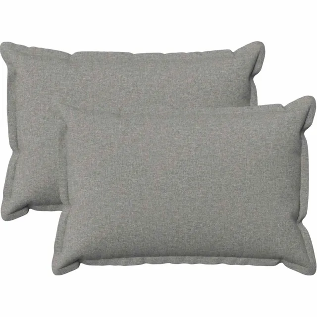 vidaXL Dekenkussen - 2 - st - HOUTEN - Wolkgrijs - 50 - x - 70 - cm - Faux - Linnen Wolkengrijs