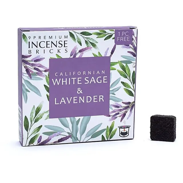Aromafume witte salie en lavendel - wierookblokjes - wierook - 1 doosje 9 stuks