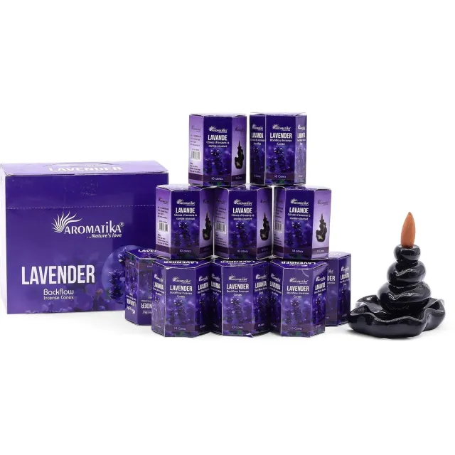 Ancient Wisdom Masala Backflow Wierookpakket van 10 - Lavendel multicolor