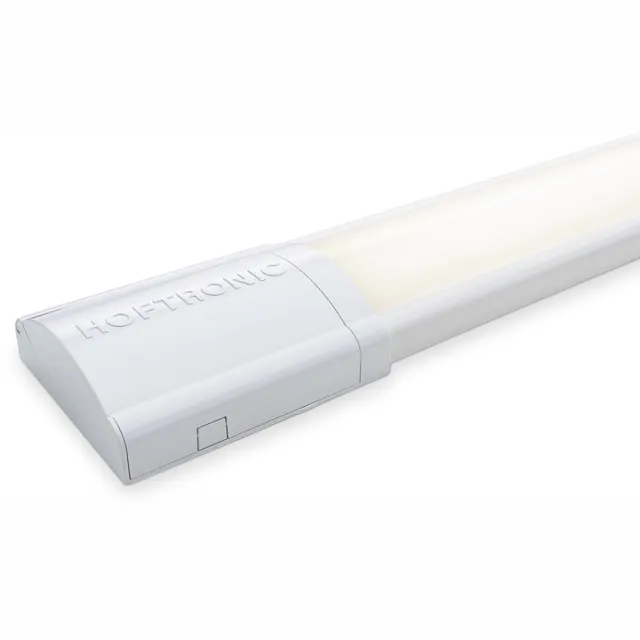HOFTRONIC led batten 60 cm – 18 watt 3240 lumen – flikkervrij niet dimbaar – neutraal wit 4000K – koppelbaar – polycarbonaat wit – IP20 – led armatuur garage kelderverlichting