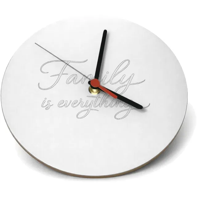 Mr Cadeautjes Klok rond Ø 19 - design Persoonlijke liefdevolle titel in een rustige, minimalistisc | cadeau Wit