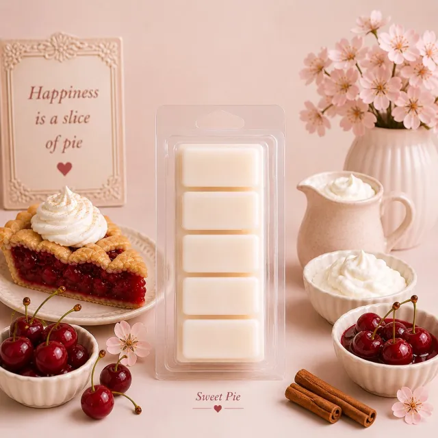 Anna's Geurenhuisje Waxmelts Sweet Pie - Snapbar - 55 gram - Sojawas - Handmade - Dierproefvrij - Vegan - Huisparfum - Voor in geurbrander - Waxbrander - Geur in huis - Wax melt - Geurkaars - Parfum Creme