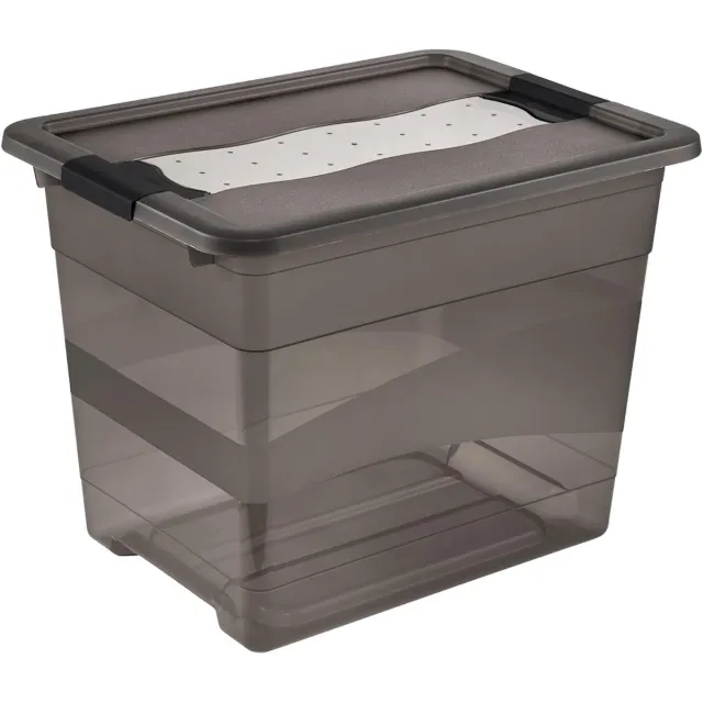 Keeeper Opbergdoos 'Cornelia', 24 liter, kristalgrijs Grey;Transparent