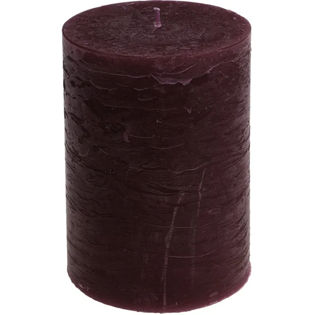 Viana Effen kaarsen Bourgondië 85x120mm 2 stuks, 2 Stück Rood