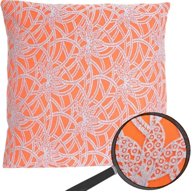 MCW Decoratief kussen - Sierkussen met vulling - Woonkamer decoreren - Afneembare hoes - 45x45 cm - Oranje