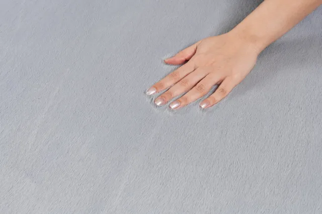the carpet , Cosy Vloerkleed, Knuffelzacht bontkleed, wasbaar, Grijs, 200 cm Rond