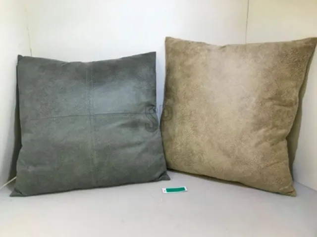 Home & Styling Collection Sierkussen-suede-45 x 45 cm-met binnenkussen-blauwgrijs- zand blauwgrijs of zand