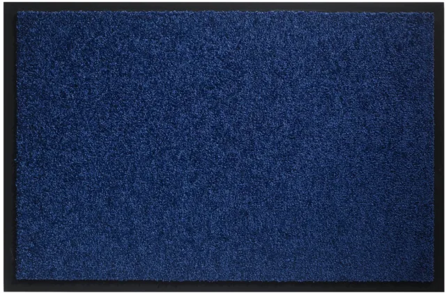 Hamat Twister Flat Droogloopmat 80x120 cm - Cobalt - Wasbare Deurmat – Binnenmat – Vuil- en Vochtopnemend Kobalt